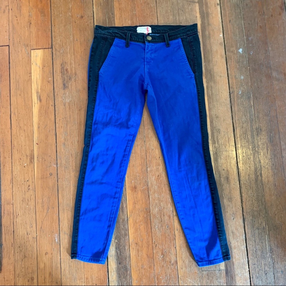 Current/Elliot Cobalt Blue Tuxedo Stripe Pants
